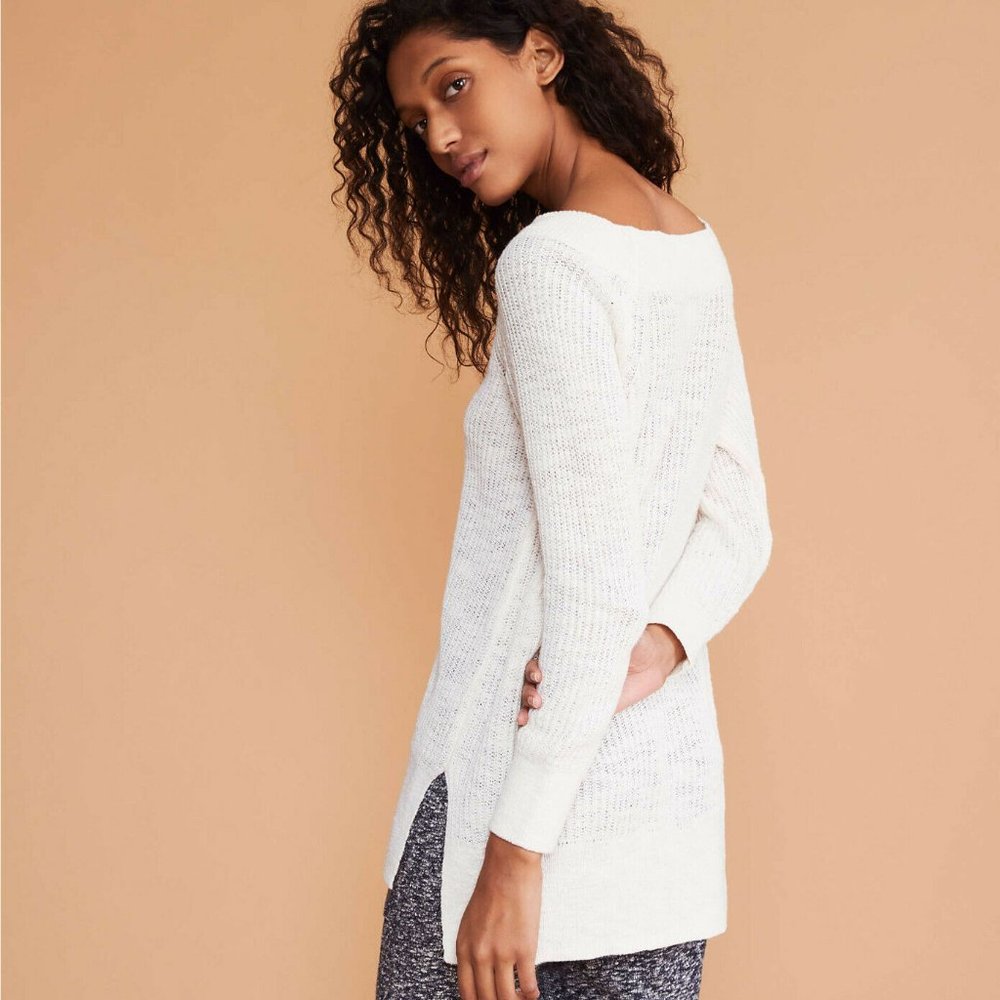 NWT Lou & grey ivory tunic sweater slit xl